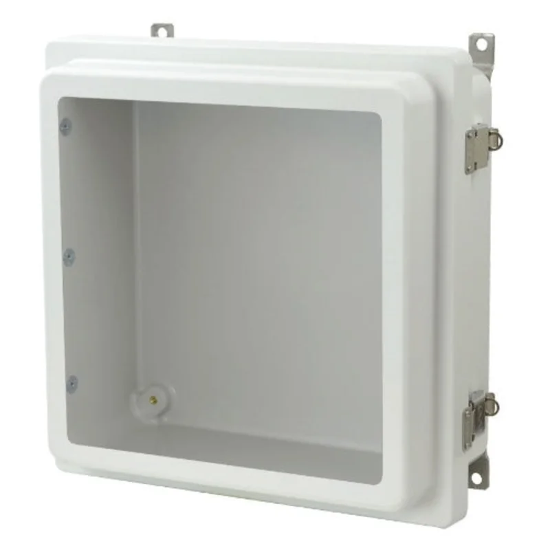 12 Inch Height Standard Hinge JIC Size Fiberglass Enclosure with Windows AM1224RLW