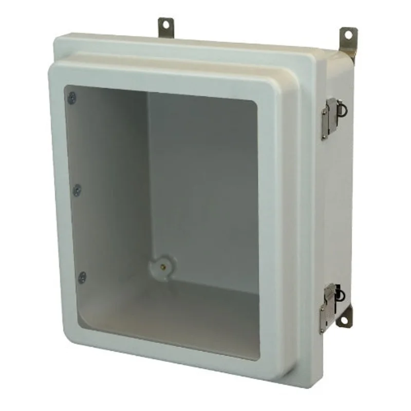 12 Inch Width Steel Lockable Snap Latch Enclosure with Windows AM1426RLW