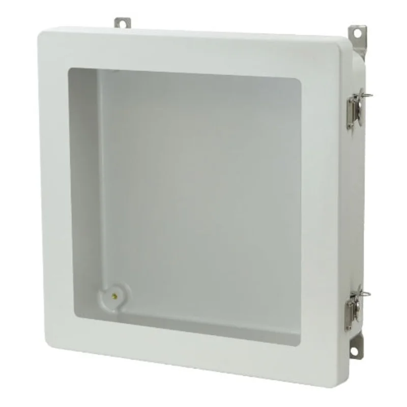 12 Inch Width Twist Lockable Fiberglass Enclosure with Windows AM1224TW