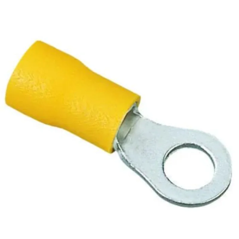 12 to 10 AWG 1 Hole Vinyl Insulated Ring Terminal Tin Plated Brass 83-2351