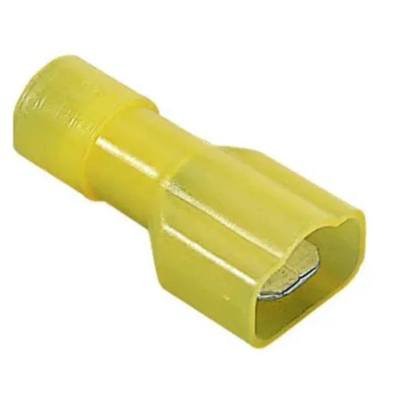 12 to 10 AWG Fully Insulated Female Disconnect Terminal Yellow 83-9791 (Pack of 25)