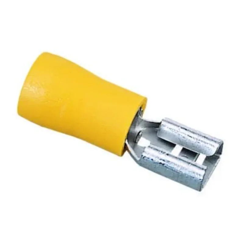 12 to 10 AWG Insulated Vinyl Female Disconnect Terminal Yellow 83-9601 (Pack of 25)