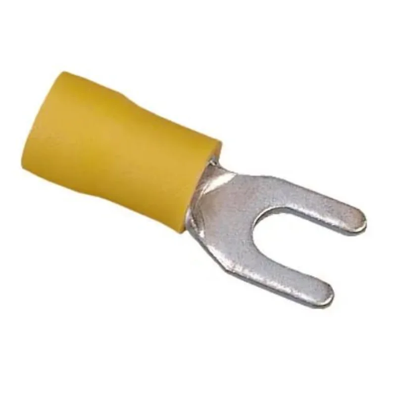 12 to 10 AWG Insulated Vinyl Spade Terminal Tin Plated Brass 83-7231 (Pack of 25)
