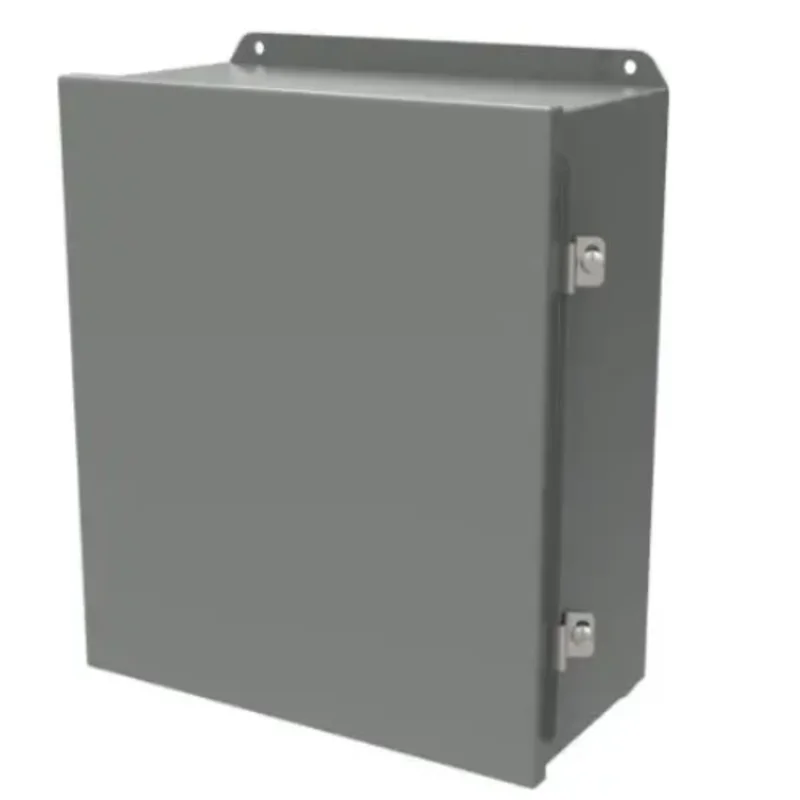 12" x 12" x 6" Type 4/12 Industrial Enclosure Hinged Steel Junction Box Gray HJ12126HLP