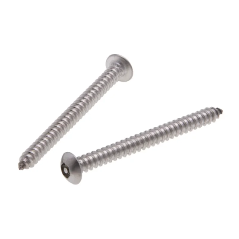 12 X 3/4 Inch Button Head Hex Pin Sheet Metal Screws Stainless Steel TP528SBC (Pack of 100)