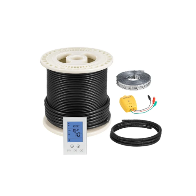 120V Electric Floor Heating Cable Kit with Smart Thermostat With 100 sq ft Coverage SHHC-K-1200