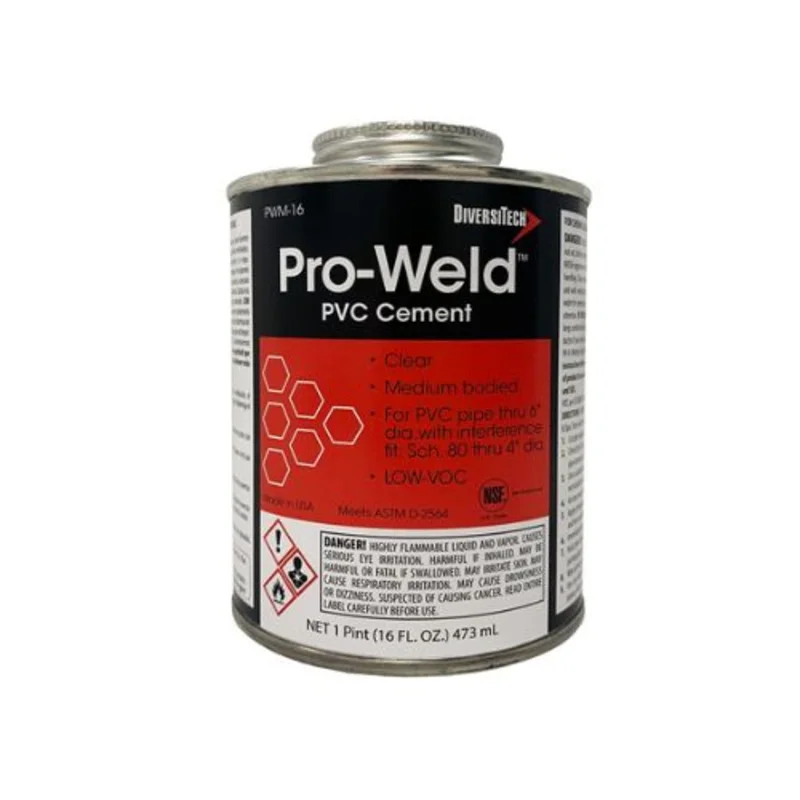 128 oz Premium Heavy Duty PVC Pipe Cement For Electrical Applications Clear PWM-G