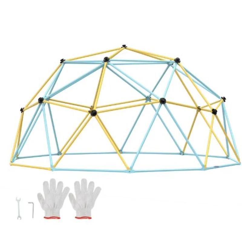 12FT Geometric Dome Climber for Kids 750LBS Capacity Easy Assembly Outdoor Play Center for Kids 3-10 Years Old