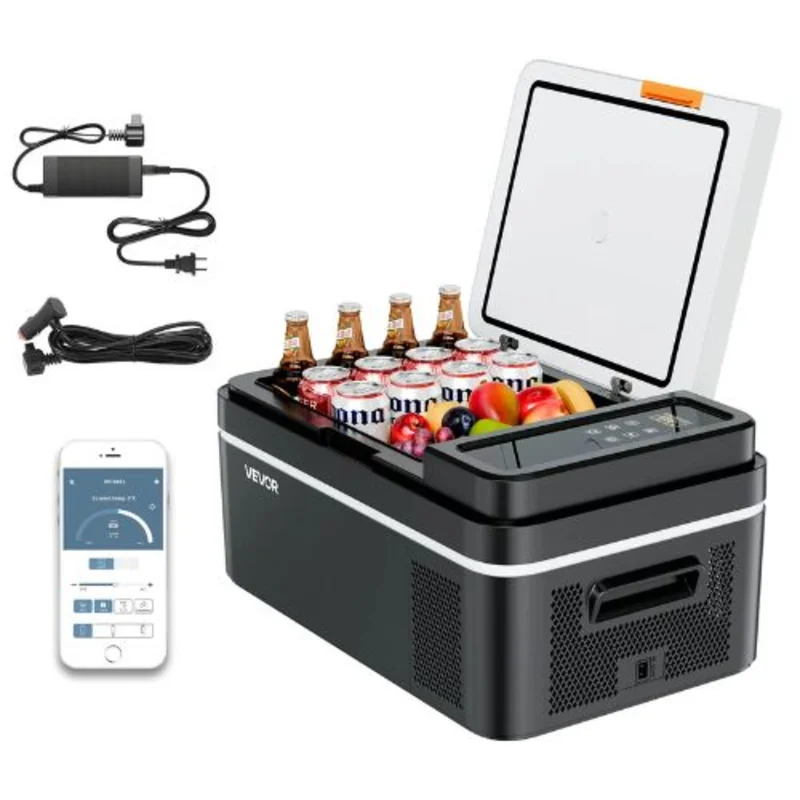 12V/24V Car Refrigerator 21QT Portable Freezer with APP Control -4F to 68F Compressor Cooler for RV & Camping