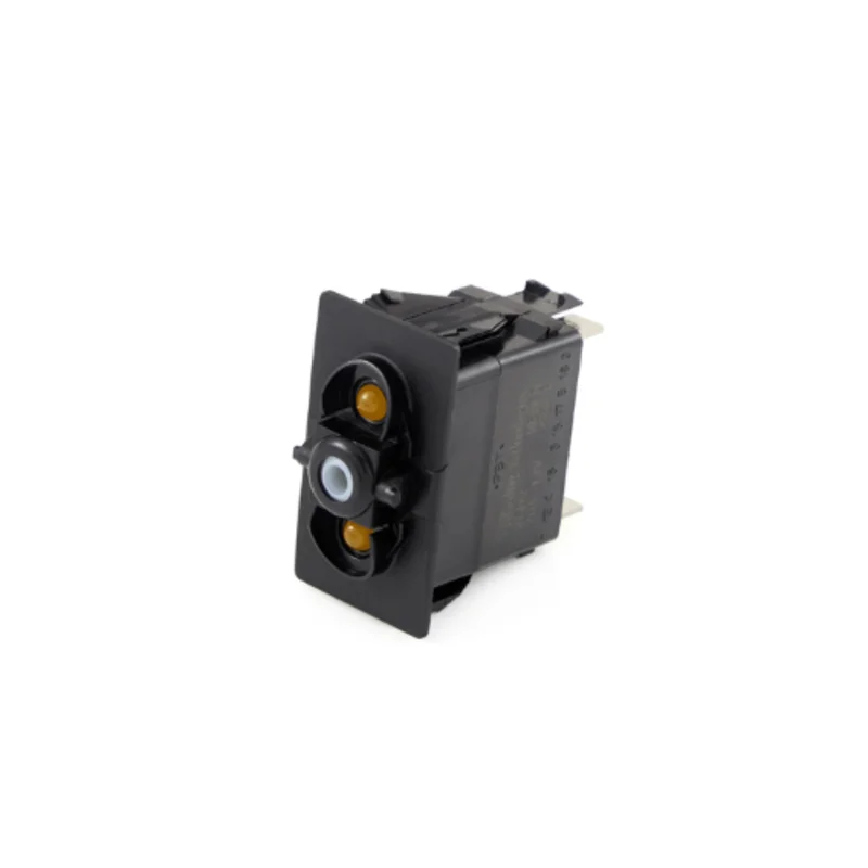 12VDC 20A SPDT On-Off-On Dual Amber LED Illuminated Rocker Switch V6D2UNNB-00000-000