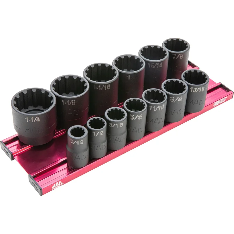 13-PC. 1/2 Drive SAE Spherical Impact Socket Set