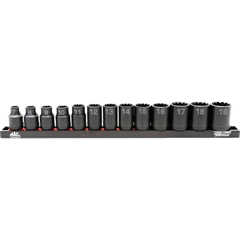13-PC. 3/8 Drive Metric Spherical Impact Socket Set