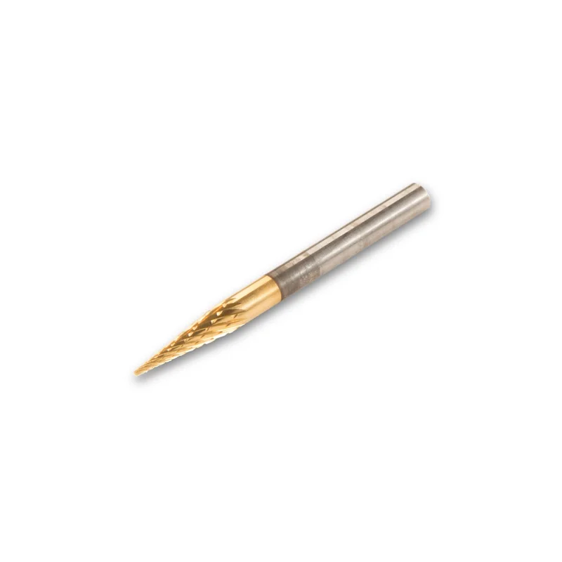 14 Cone Mini Titanium Nitride Coating Carbide Burr