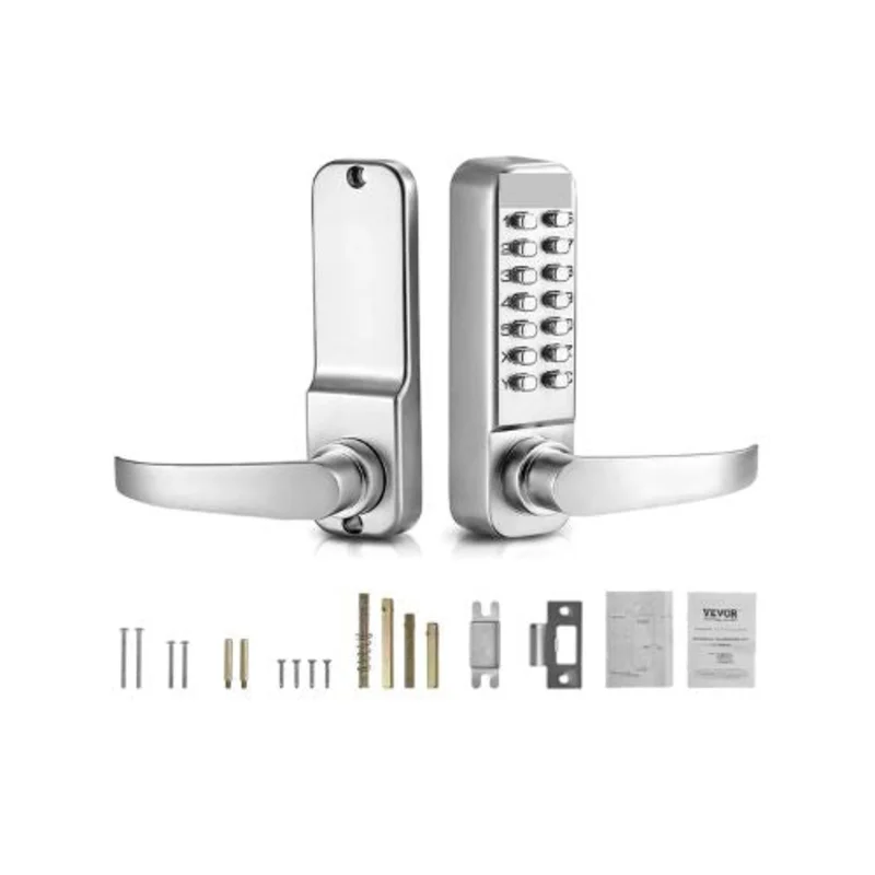 14 Key Mechanical Keyless Entry Door Lock for Home Office Outdoor Fence Garage Yard