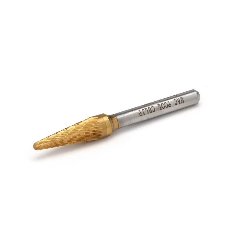 14 Taper Shape Titanium-Nitride Coated Carbide Burr