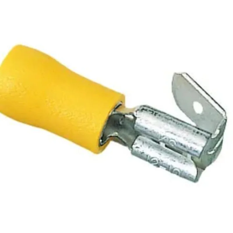 14 to 12 AWG Insulated Vinyl Female Disconnect Terminal Yellow 83-9591 (Pack of 25)