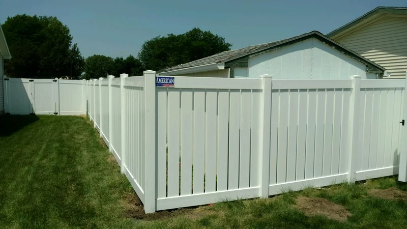 [150 Feet Of Fence] 6' Tall Semi-Privacy 1" Air Space AFC-030 Vinyl Complete Fence Package White