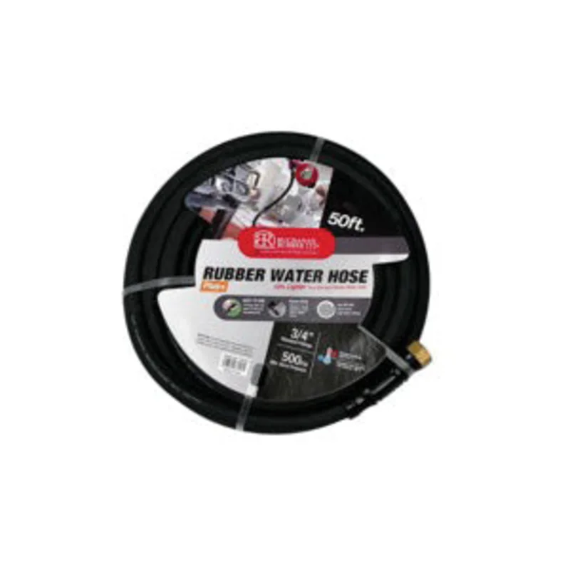 150 PSI Black Rubber Tube Water Hose With Fittings AVAWB-075-150GH50