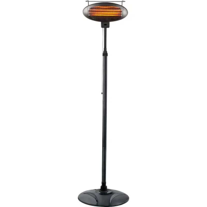 1500W 120V Hiland Freestanding Electric Heater for Automatic overheat protection in Black Finish HIL-1500DI