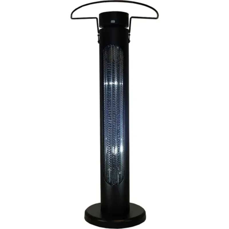 1500W 120V Hiland Vertical Infrared Oscillating Electric Heater with Remote Control for Black Finish HIL-GR15Y