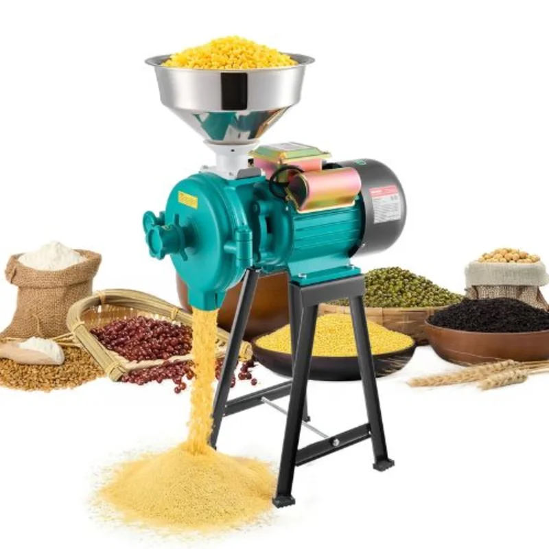 1500W Commercial Electric Grain & Spice Grinder 110 lbs/H Cast Iron Pulverizer with Non-Slip Feet for Dry Grains & Coffee