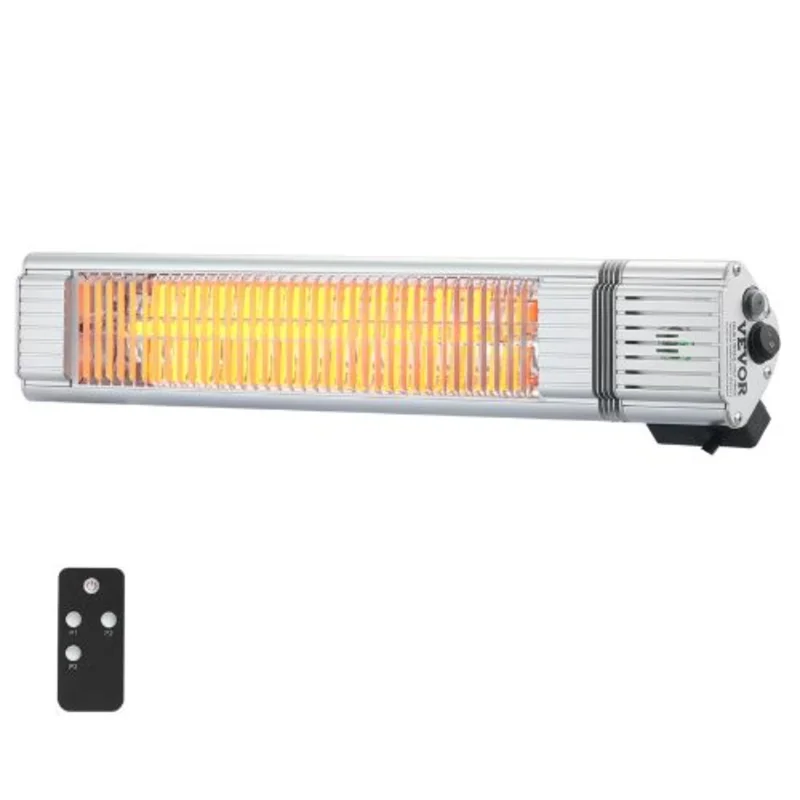 1500W Infrared Outdoor Heater, IP65 Waterproof Carbon Heater with Remote & 3 Speeds for Patio, Porch, or Garage