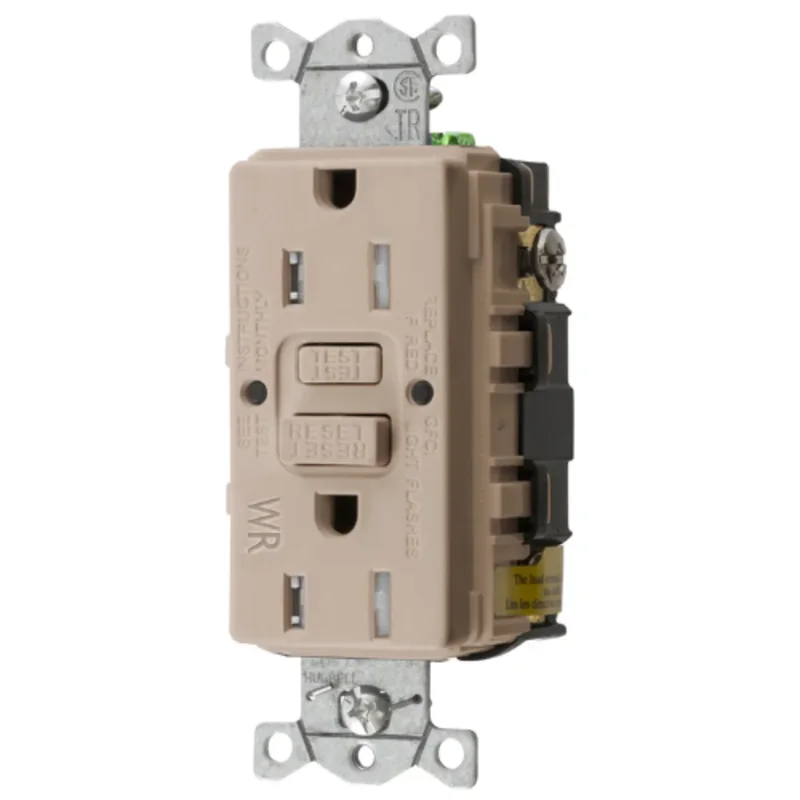 15A 125V 2 Pole 3 Wire Grounding Commercial Hospital Grade Tamper and Weather Resistant GFCI Receptacle GFTWRST15ALU