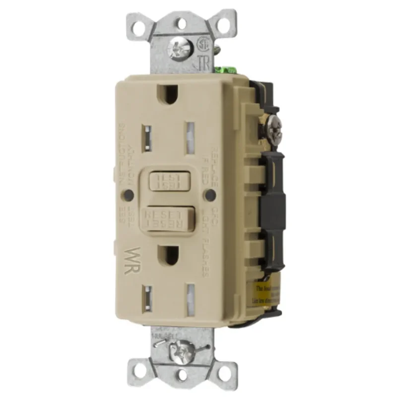15A 125V 2 Pole 3 Wire Grounding Commercial Hospital Grade Tamper and Weather Resistant GFCI Receptacle GFTWRST15IU