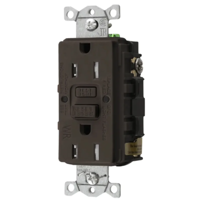 15A 125V 2 Pole 3 Wire Grounding Commercial Hospital Grade Tamper and Weather Resistant GFCI Receptacle GFTWRST15U