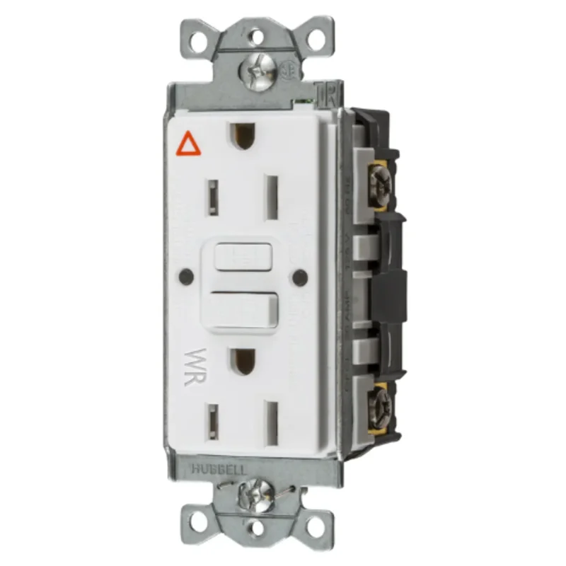 15A 125V 2 Pole 3 Wire Grounding Commercial Hospital Grade Tamper and Weather Resistant GFCI Receptacle GFTWRST15WIG