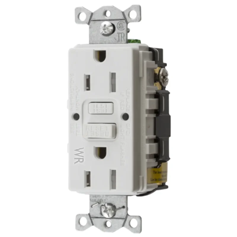 15A 125V 2 Pole 3 Wire Grounding Commercial Hospital Grade Tamper and Weather Resistant GFCI Receptacle GFTWRST15WU