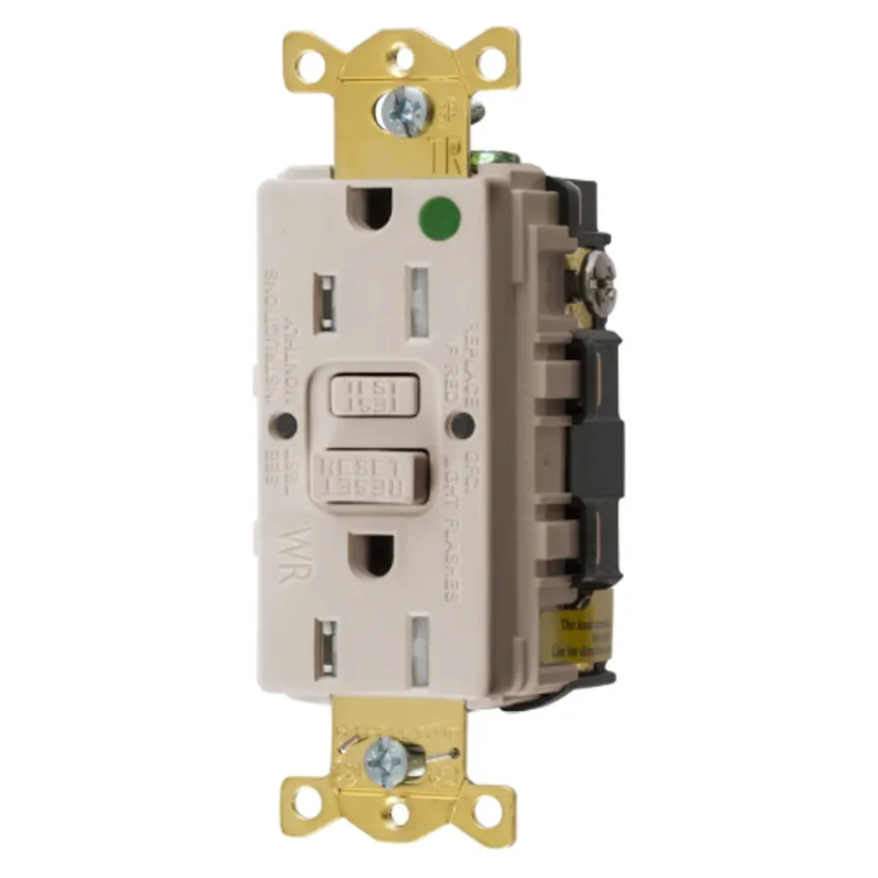 15A 125V 2 Pole 3 Wire Grounding Commercial Hospital Grade Tamper and Weather Resistant GFCI Receptacle GFTWRST82LAU