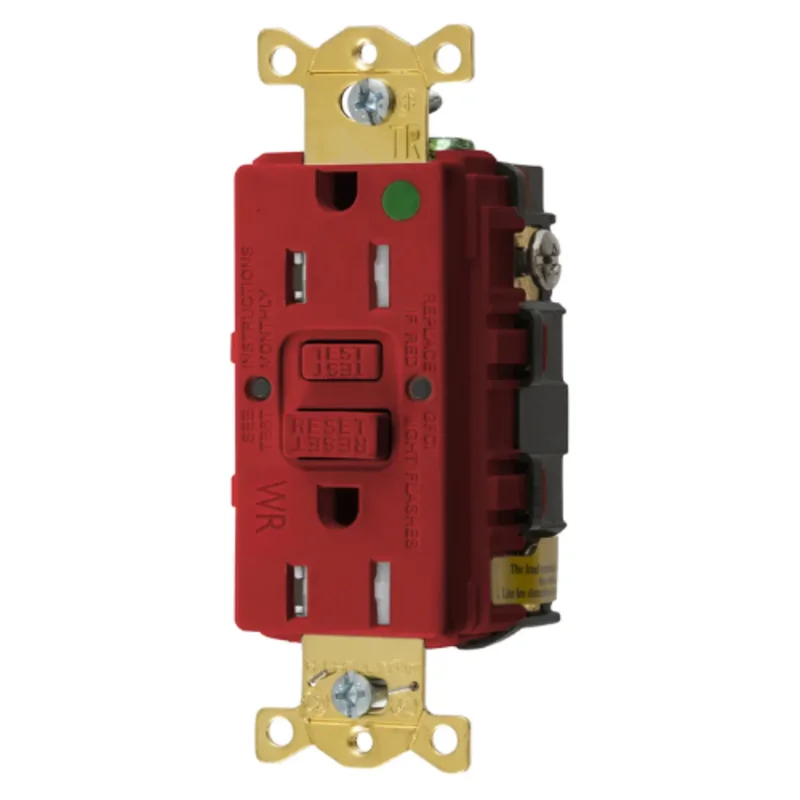 15A 125V 2 Pole 3 Wire Grounding Commercial Hospital Grade Tamper and Weather Resistant GFCI Receptacle GFTWRST82RU