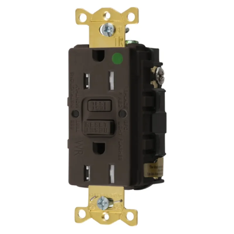 15A 125V 2 Pole 3 Wire Grounding Commercial Hospital Grade Tamper and Weather Resistant GFCI Receptacle GFTWRST82U