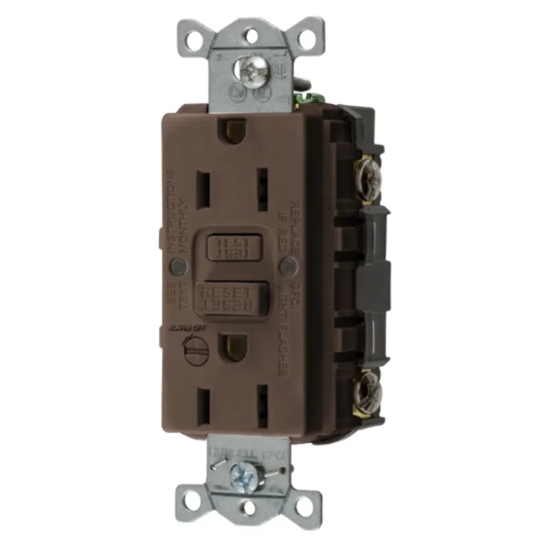 15A 125V 2 Pole 3 Wire Grounding Straight Blade Devices Commercial Grade GFCI Receptacle GFRST15B