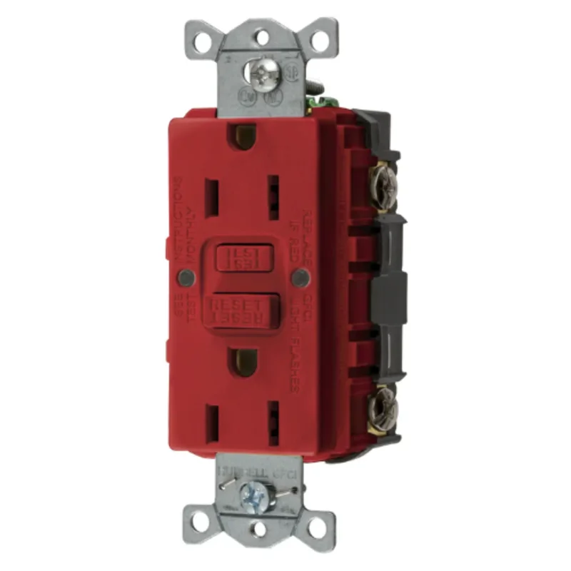 15A 125V 2 Pole 3 Wire Grounding Straight Blade Devices Commercial Grade GFCI Receptacle GFRST15RU