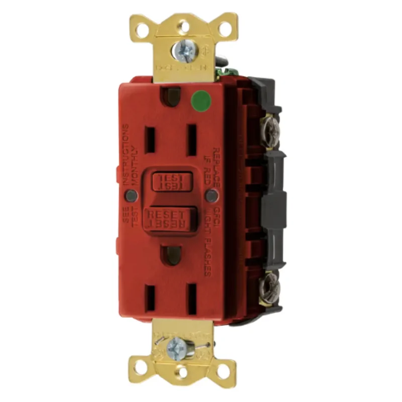 15A 125V 2 Pole 3 Wire Grounding Straight Blade Devices Commercial Grade GFCI Receptacle GFRST82RU