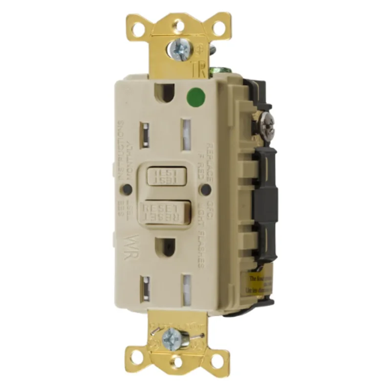 15A 125V 2 Pole 3 Wire Grounding Tamper and Weather Resistant with Commercial Hospital Grade GFCI Receptacles GFTWRST82IU