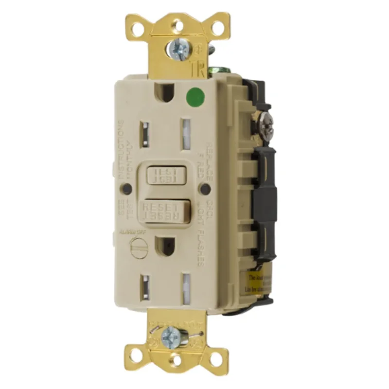 15A 125V 2 Pole 3 Wire Tamper Resistant with Commercial Hospital Grade GFCI Receptacles GFTRST82IB