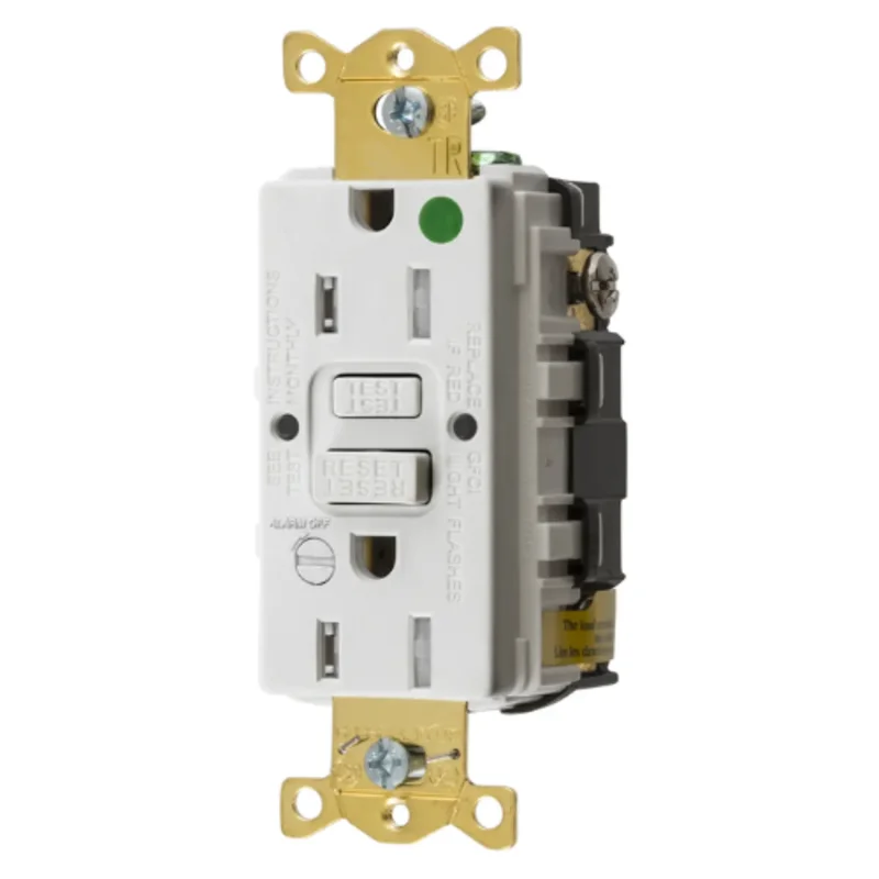 15A 125V 2 Pole 3 Wire Tamper Resistant with Commercial Hospital Grade GFCI Receptacles GFTRST82WB