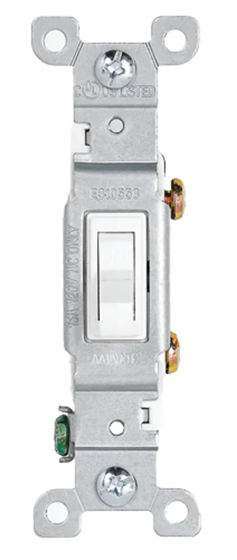 15A 277AC Light Switch Single Pole Toggle Switch Rated ESW-1P5G(Pack of 10)