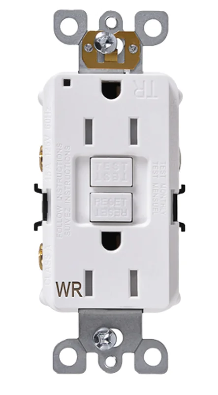 15A White GFCI Tamper Resistant Weather ETL Listed Decorator Outlet EGFI-51TW(Pack of 100)