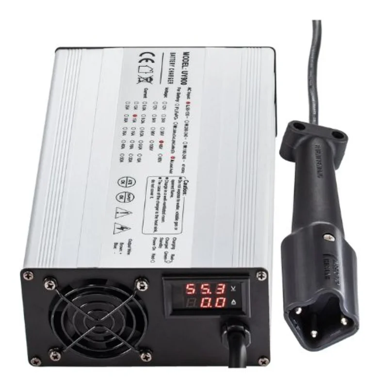15Amp 48V Aluminum Alloy Arrow 3-Pin G29 Plug LED Indicator Golf Cart Battery Charger