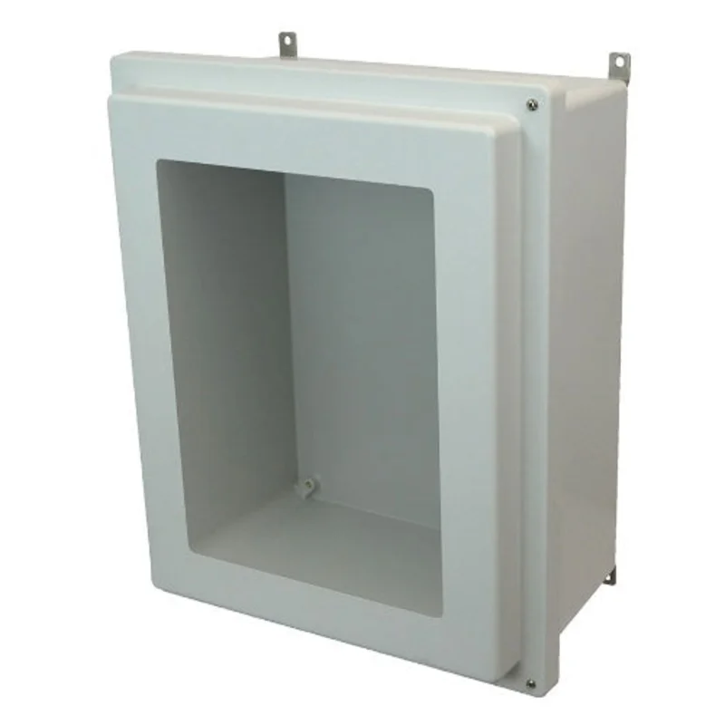 16 Inch Width AM-R Series JIC Size Fiberglass Enclosure with Windows AM2068RHW