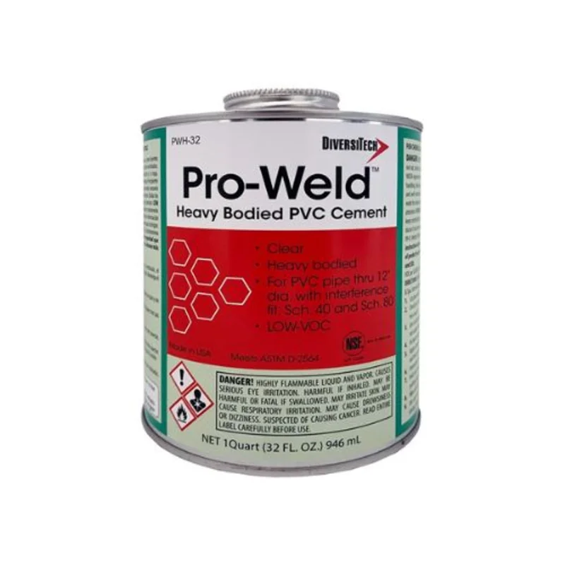 16 oz Brush Top Extra Strong Heavy Bodied Clear Cement For PVC Clear PWH-16
