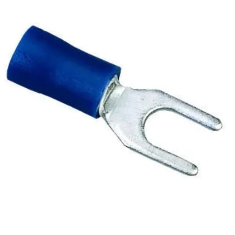 16 to 14 AWG Insulated Vinyl Bare Spade Terminal Tin Plated Brass 84-7171 (Pack of 1000)