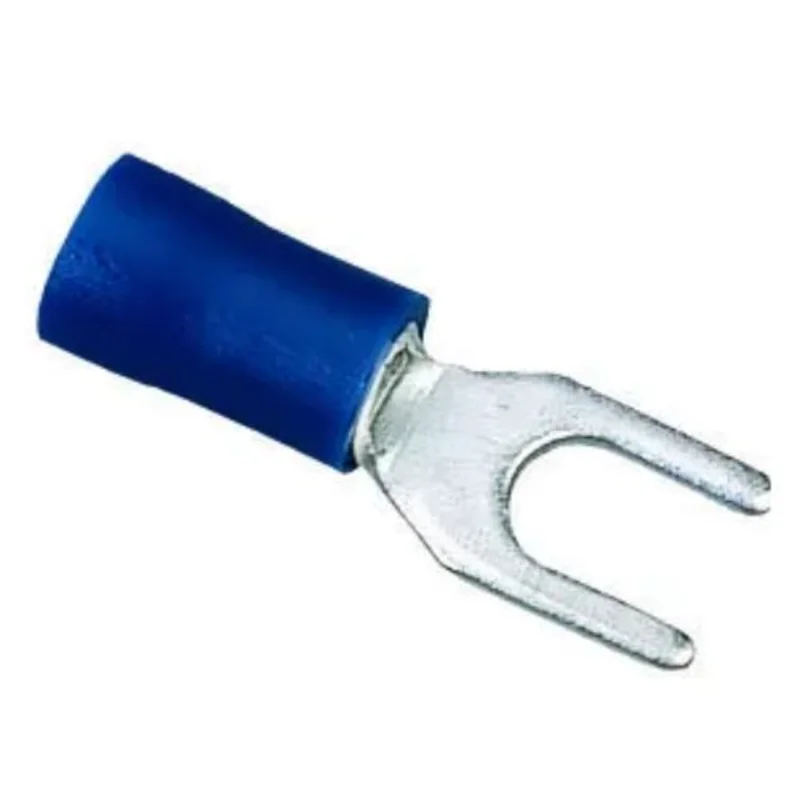 16 to 14 AWG Insulated Vinyl Bare Spade Terminal Tin Plated Brass (Pack of 1000)
