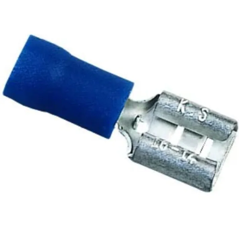 16 to 14 AWG Insulated Vinyl Female Disconnect Terminal Blue 83-9521 (Pack of 25)