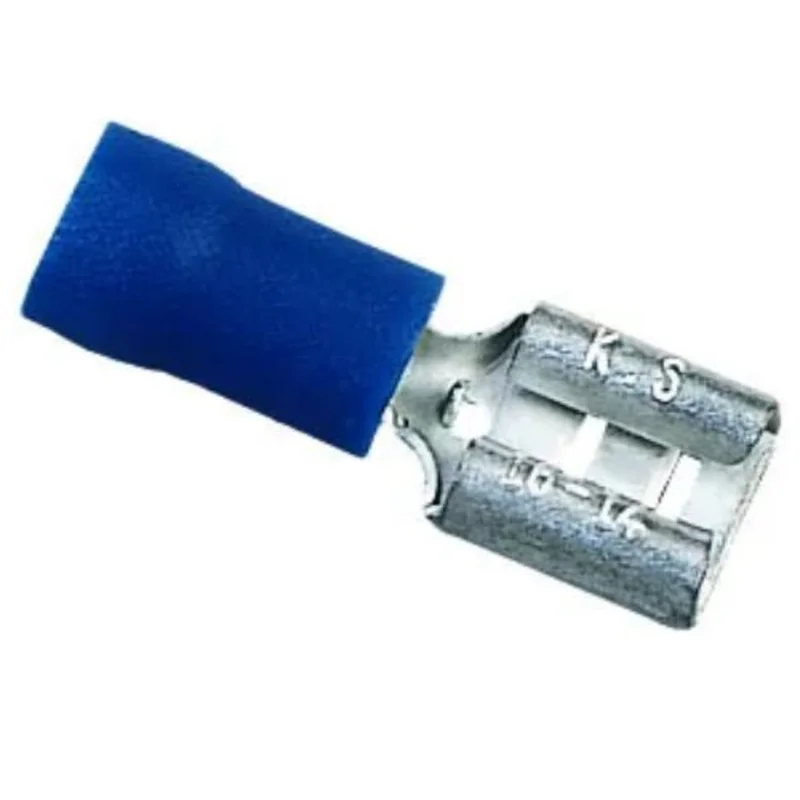 16 to 14 AWG Insulated Vinyl Female Disconnect Terminal Blue 83-9581 (Pack of 25)