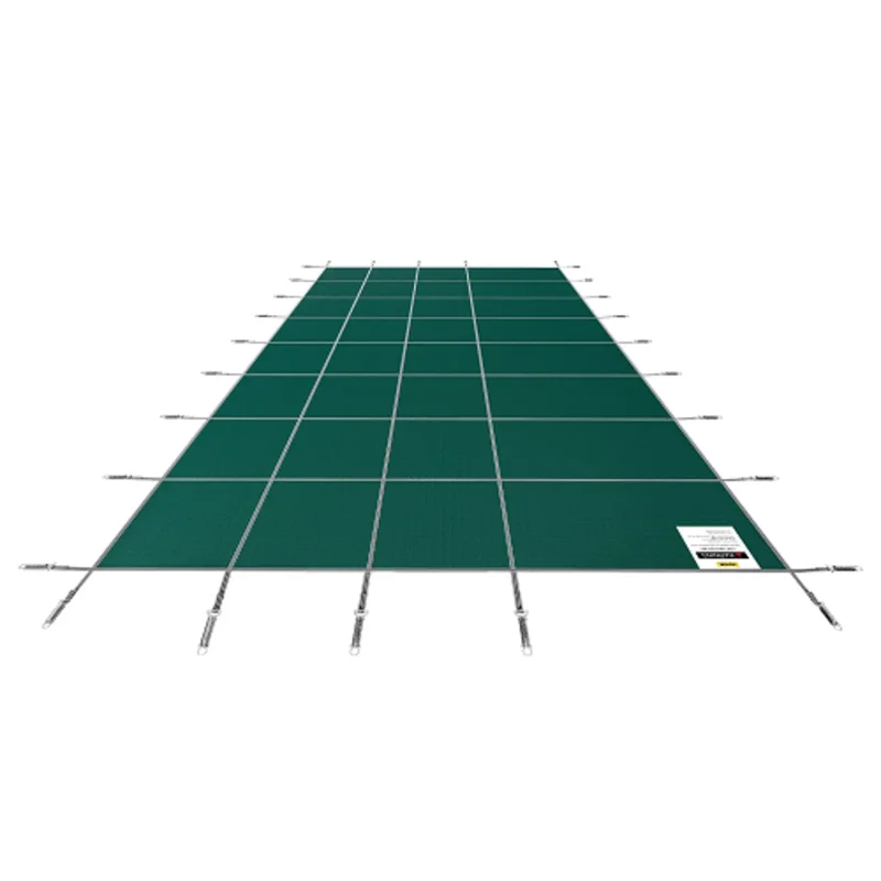 16x30 ft Rectangle Pool Safety Cover, Green Mesh Solid Inground Winter Safety Cover for Swimming Pools